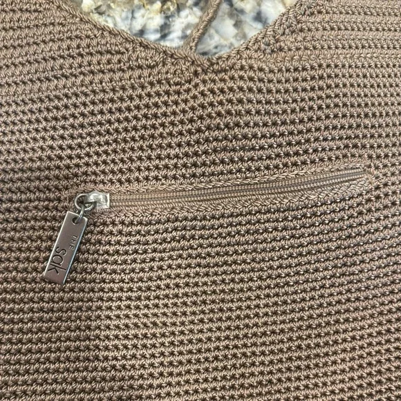 The Sak Elegant Brown Knit Tote Bag - Picture 6 of 7